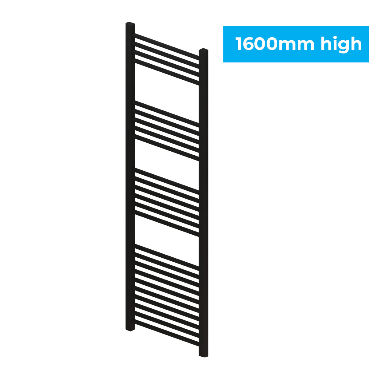 Madrid Heated Towel Rail Matt Black