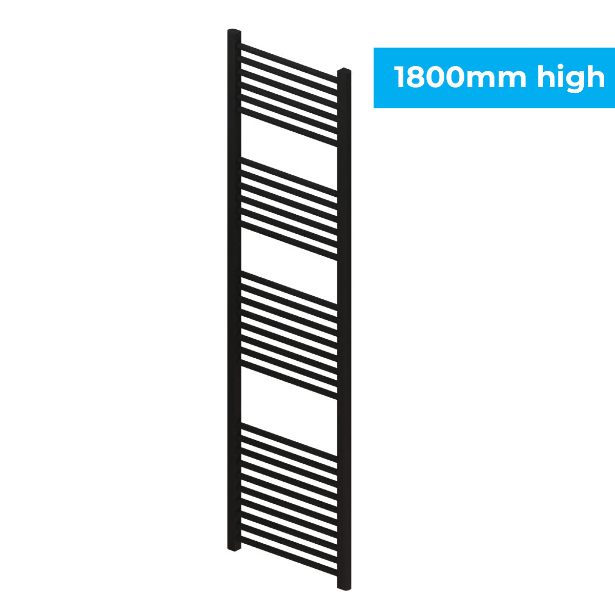 Madrid Heated Towel Rail Matt Black