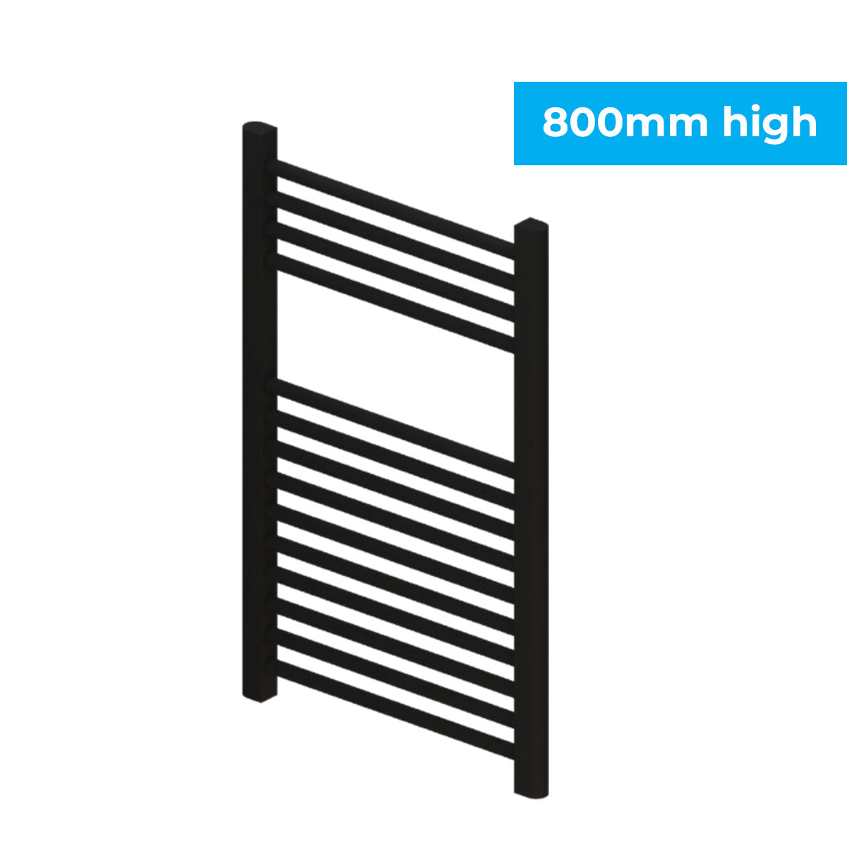 Madrid Heated Towel Rail Matt Black