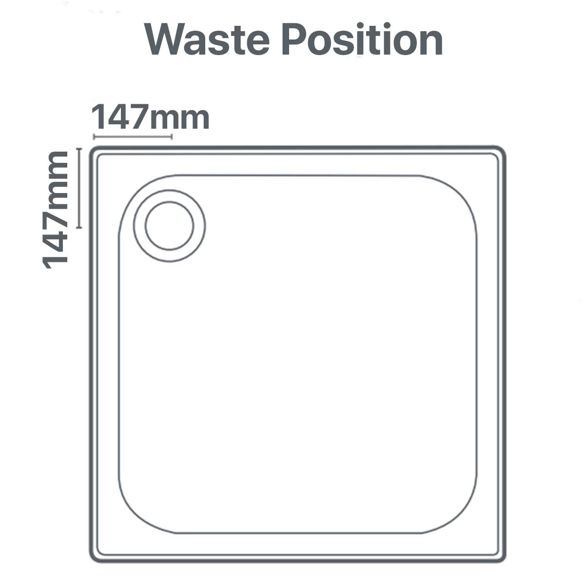 merlyn touchstone slip resistant shower tray square waste dimensions