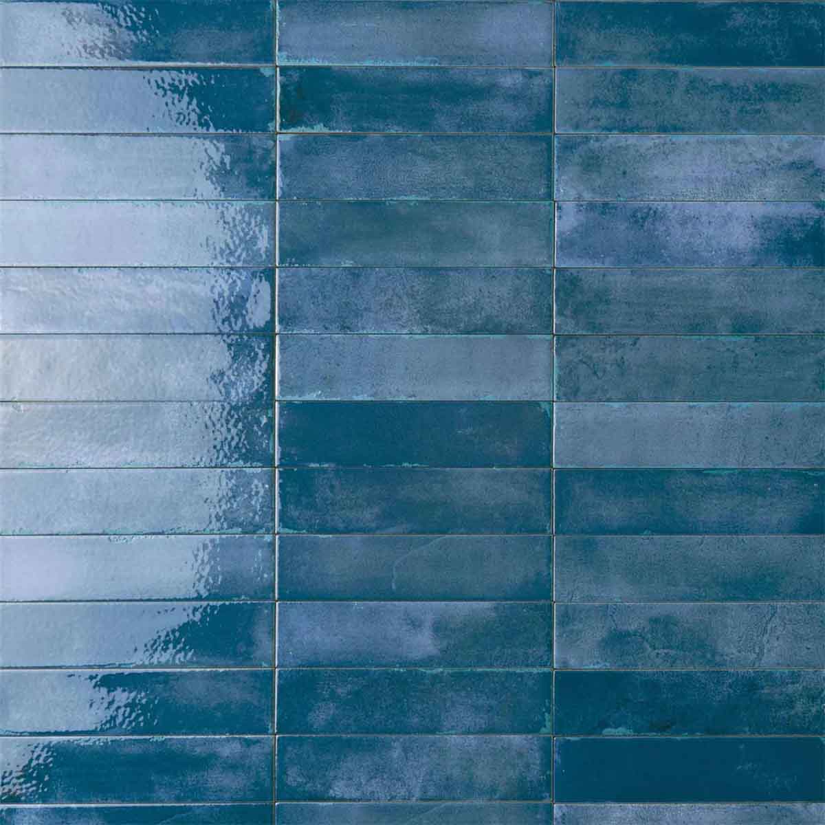 mojave blu ceramic wall tile 6x25cm gloss collage deluxe bathrooms ireland
