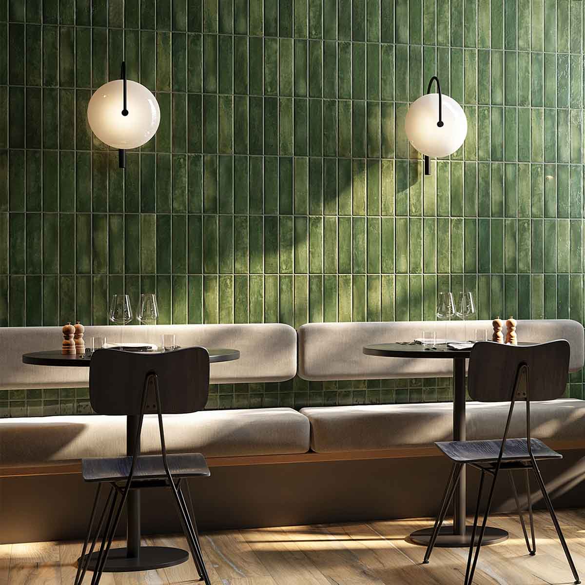 mojave green ceramic wall tile 6x20cm gloss collage deluxe bathrooms ireland