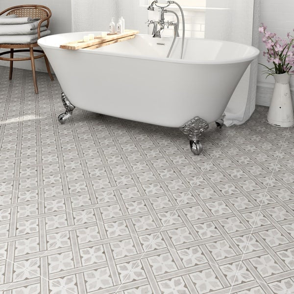 Laura Ashley Mr Jones Charcoal Floor Tile 33cm x 33cm