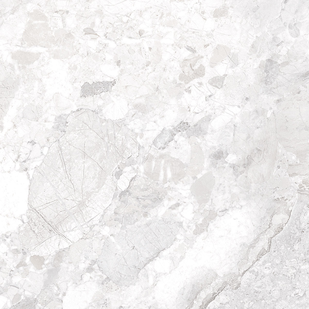 Dreamy Cloud 4D Shaped Matt White Marble Tile 100 x 100cm