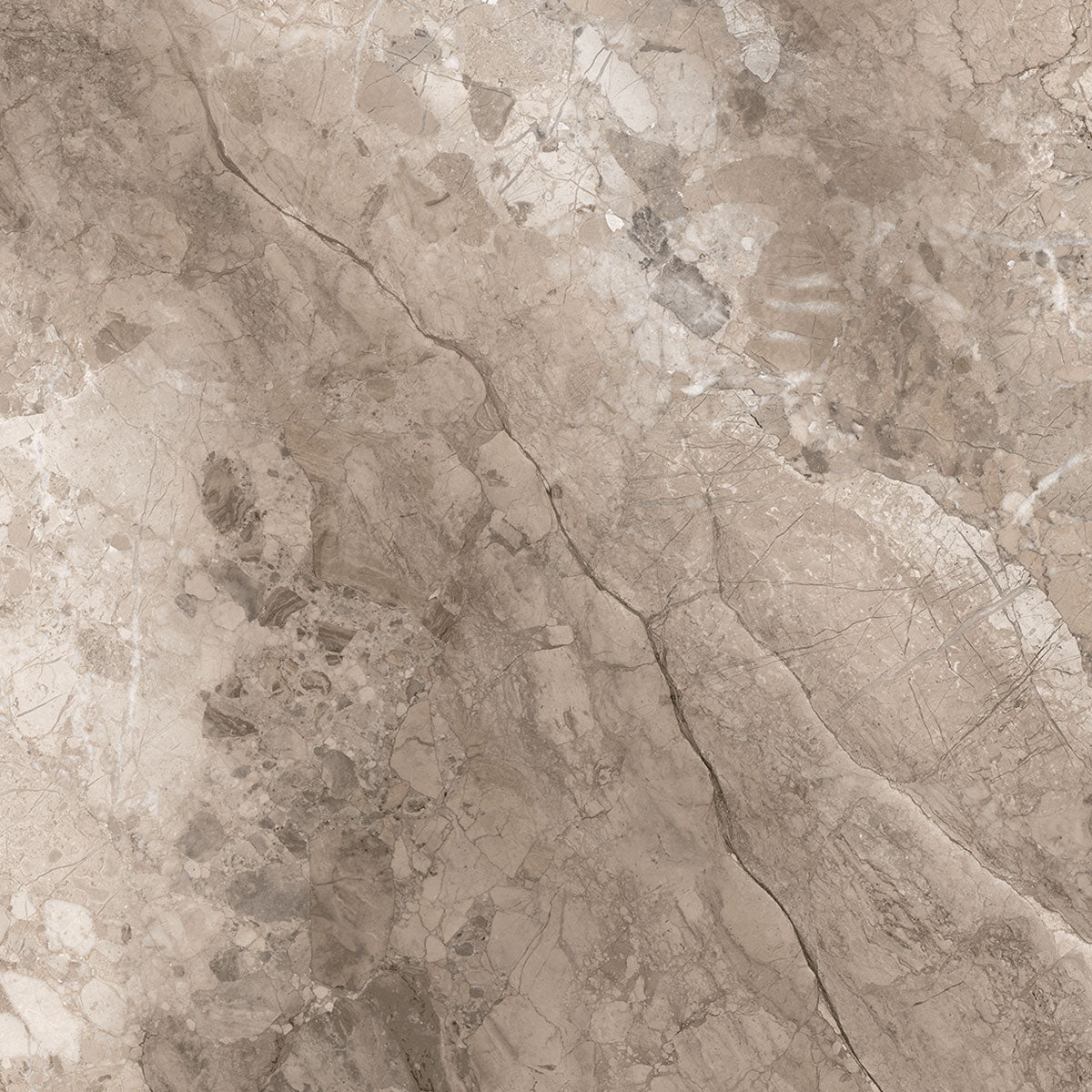 Dreamy Mocha 4D Shaped Marble Effect Porcelain Tile Matt 100x100cm