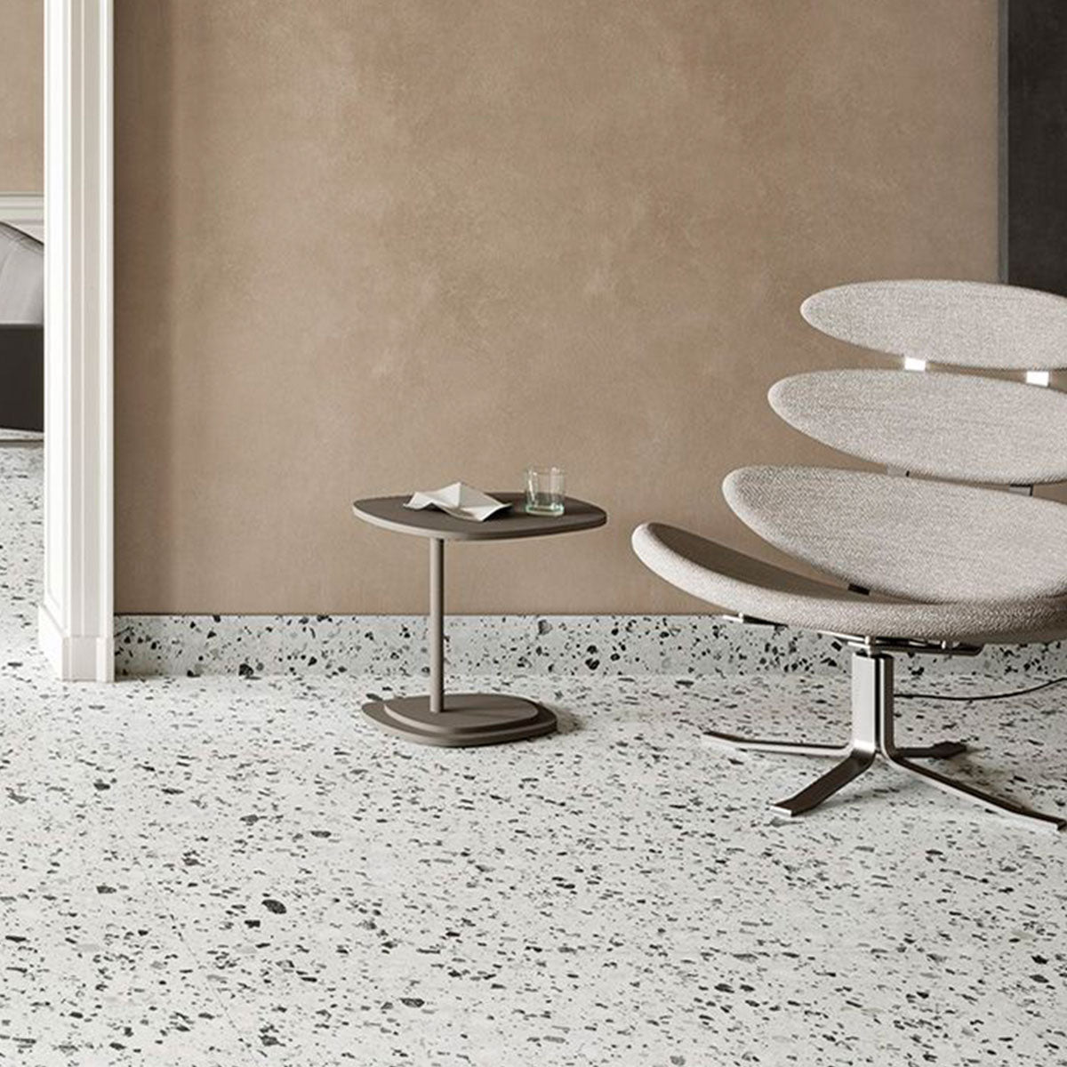 Terrazzo Lusso Silver Full-Bodied Porcelain Tile Matt 60 x 60cm