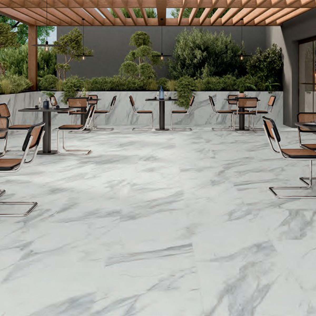 veleta white 20mm marble effect outdoor tile 60x90cm matt