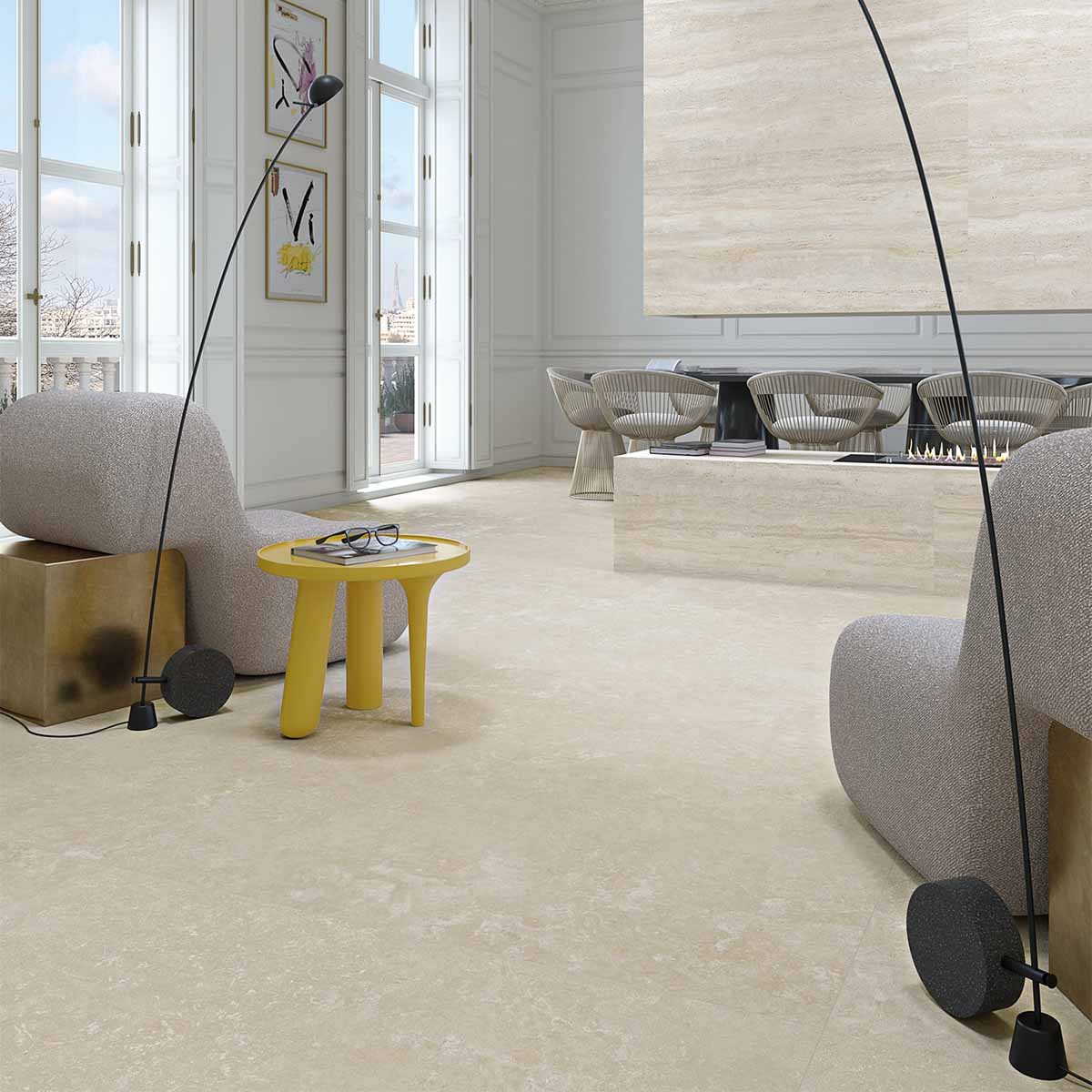 vives paris natural stone effect porcelain wall and floor tile 60x120cm matt